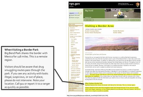 Big Bend page on the U.S. National Park Service website.